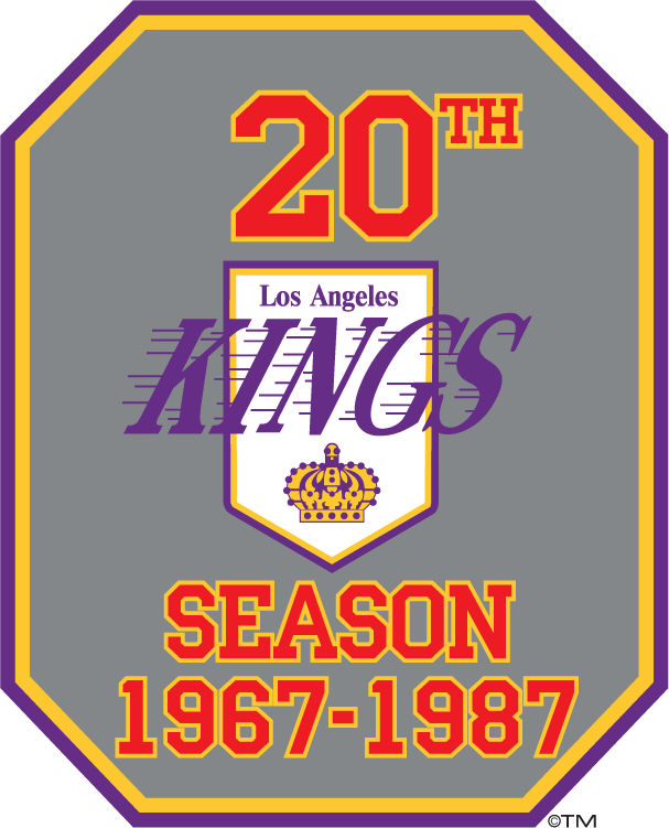Los Angeles Kings 1987 Anniversary Logo iron on transfers for T-shirts